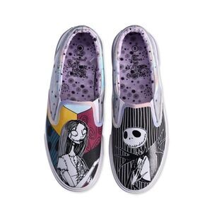 NWT Disney Nightmare Before Christmas Women's Slip-On Sneakers Jack Sally Sz 10